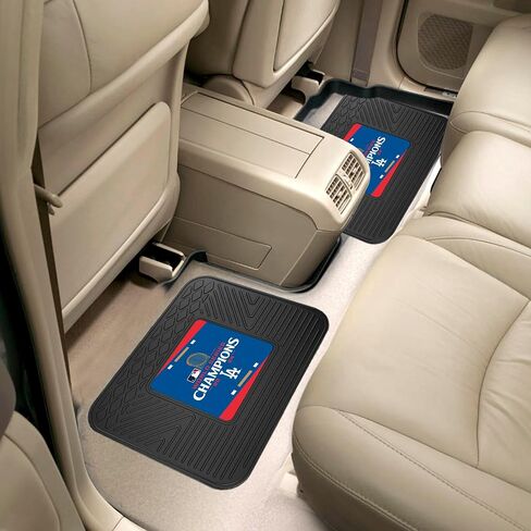 FANMATS 45898 Los Angeles Dodgers 2024 World Series Champions 2-pc Rear Seats Utility Car Mats in Saudi Arabia