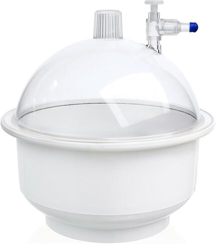 Thickened PC Vacuum Desiccator, Dia.250mm Lab Vacuum Dryer with Stopcock and O-Ring for Vacuum Storage, Inert Gas Vacuum Storage, Vacuum Drying, DESP250-002 in Saudi Arabia