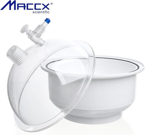 Thickened PC Vacuum Desiccator, Dia.250mm Lab Vacuum Dryer with Stopcock and O-Ring for Vacuum Storage, Inert Gas Vacuum Storage, Vacuum Drying, DESP250-002 in Saudi Arabia