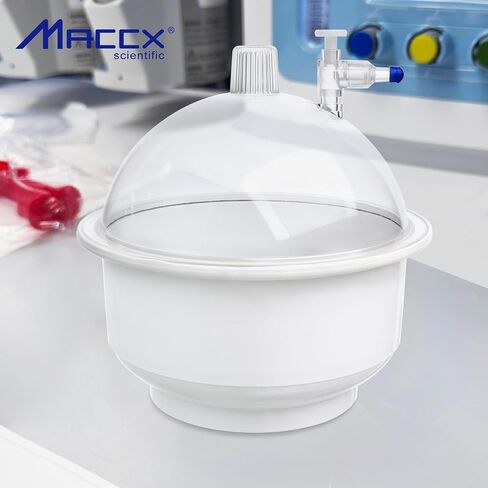 Thickened PC Vacuum Desiccator, Dia.250mm Lab Vacuum Dryer with Stopcock and O-Ring for Vacuum Storage, Inert Gas Vacuum Storage, Vacuum Drying, DESP250-002 in Saudi Arabia