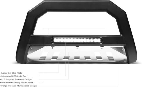 Armordillo USA 7177802 Mesh Bull Bar Bumper Guard - Matte Black Fits 2016-2023 Toyota Tacoma in Saudi Arabia