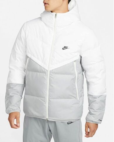 سترة Nike Sportswear Storm-FIT Windrunner الرجالية PRIMALOFT®، رمادي دخاني/عظمة فاتحة/شراع، 2XL in Saudi Arabia