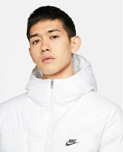 سترة Nike Sportswear Storm-FIT Windrunner الرجالية PRIMALOFT®، رمادي دخاني/عظمة فاتحة/شراع، 2XL in Saudi Arabia