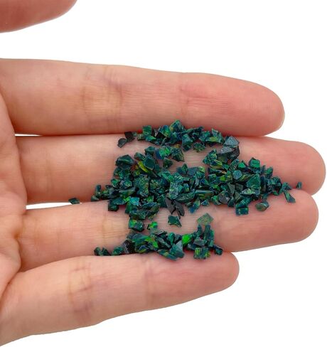 Crushed Created Opal Stone for Wood Inlay Resin Craft Jewelry Making DIY (Peacock Green, 2 Grams) in Saudi Arabia