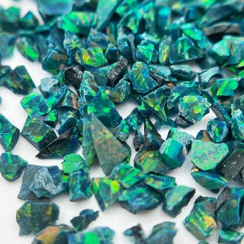 Crushed Created Opal Stone for Wood Inlay Resin Craft Jewelry Making DIY (Peacock Green, 2 Grams) in Saudi Arabia