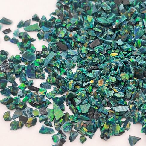Crushed Created Opal Stone for Wood Inlay Resin Craft Jewelry Making DIY (Peacock Green, 2 Grams) in Saudi Arabia