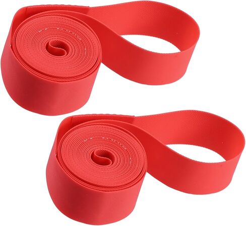 Motoforti 700C 27" Bike Bicycle Wheel Rim Strip Rim Tape Liner Inner Tube Protection Band PVC Red Pair Long-Lasting in Kuwait