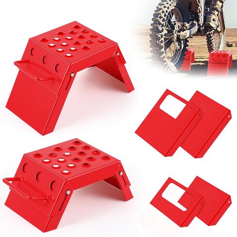 2 Pcs Moto Starting Block Aid Adjustable 3-9" Starting Blocks Motorsport Foot Stool Dirt Bike Accessories for E Bikes Youth Moto Crossers Touring Motorcycles in Kuwait