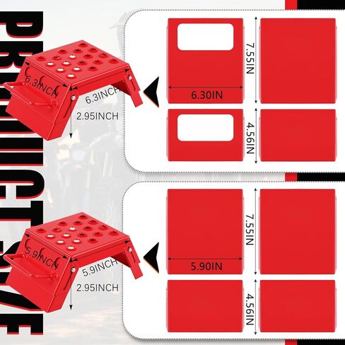 2 Pcs Moto Starting Block Aid Adjustable 3-9" Starting Blocks Motorsport Foot Stool Dirt Bike Accessories for E Bikes Youth Moto Crossers Touring Motorcycles in Kuwait