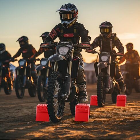 2 Pcs Moto Starting Block Aid Adjustable 3-9" Starting Blocks Motorsport Foot Stool Dirt Bike Accessories for E Bikes Youth Moto Crossers Touring Motorcycles in Kuwait