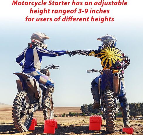 2 Pcs Moto Starting Block Aid Adjustable 3-9" Starting Blocks Motorsport Foot Stool Dirt Bike Accessories for E Bikes Youth Moto Crossers Touring Motorcycles in Kuwait
