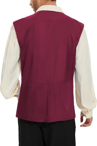 American Trends Renaissance Costume Men Pirate Vest Renaissance Viking Steampunk Halloween Medieval Costume Men in Saudi Arabia