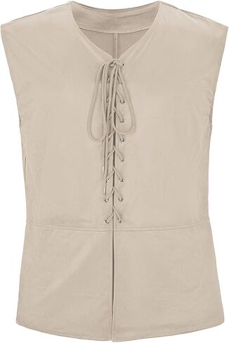 American Trends Renaissance Costume Men Pirate Vest Renaissance Viking Steampunk Halloween Medieval Costume Men in Saudi Arabia