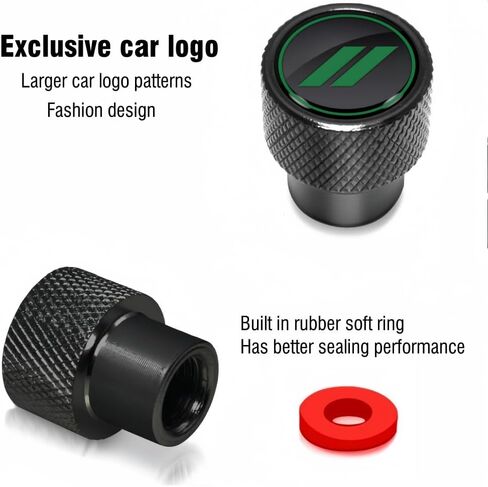Car tire Valve stem Covers Large Logo tire Valve caps Compatible with Charger Challenger Durango and More Metal Material car Exterior Accessories (RED) in Kuwait