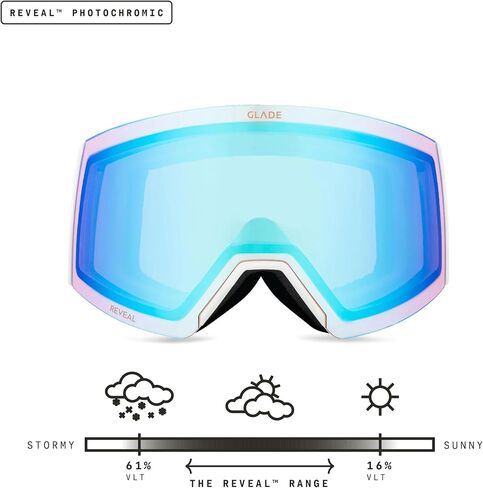 GLADE Adapt 2 Ski Goggles - Photochromic Dual-Lens Design, Anti-Fog, UV Protection, Snowboarding & Skiing Gear in Saudi Arabia