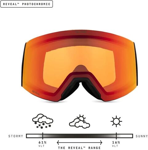 نظارات التزلج GLADE Adapt 2 - تصميم ثنائي العدسات فوتوكروميك، مضادة للضباب، حماية من الأشعة فوق البنفسجية، معدات التزلج على الجليد والتزلج in Kuwait