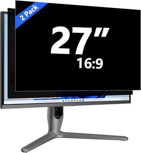 17 Inch Computer Privacy Screen Filter for Desktop Widescreen Monitor 16:10 Aspect Ratio - Anti-Glare - Blocks 96% UV - Anti-Scratch in Kuwait