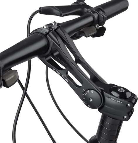 Adjustable Bike Stem, ±85° Angle, Black, Available in 90mm, 110mm, 145mm Lengths - Perfect for Road and Mountain Bikes in Saudi Arabia