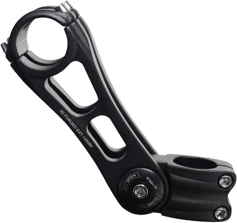 Adjustable Bike Stem, ±85° Angle, Black, Available in 90mm, 110mm, 145mm Lengths - Perfect for Road and Mountain Bikes in Saudi Arabia