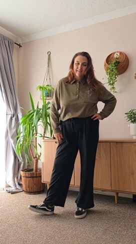 RITERA Plus Size Womens Waffle Knit Tops V Neck Henley Shirts Button up Blouse Long Sleeve Long Tunic Top in Kuwait