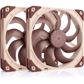 Noctua NF-A14x25 G2 PWM Sx2-PP، مجموعة مراوح مزدوجة لتطبيقات الدفع والسحب جنبًا إلى جنب (بني) in Kuwait