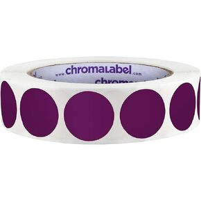 ChromaLabel 1 Inch Circle Sticker Labels, Easy to Write On Colored Dot Stickers, Removable Sticky Dots - 1000 Sticker Dots per Roll, Yellow Dot Stickers