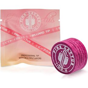 KONLLEN Pink Pool Cue Tip, 11mm/ 14mm Tip Multi-Layer Skin with S/M/H for Pool and Snooker Accessories Billiards
