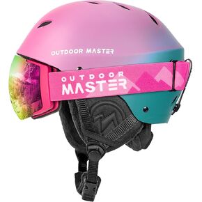 OutdoorMaster Ski Helmet Set,Kelvin Ski Helmet with Ski Goggles PRO - Snowboard Helmet Set for Men, Women & Youth