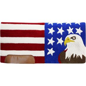 Tahoe Tack 34" x 38" American Pride Bald Eagle New Zealand Wool Western Saddle Blanket Pad