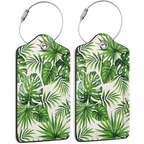 2 Pack Luggage Tags for Suitcase,Flying Bees and Flower Leather Luggage Tag Bag Tags Identifiers Privacy Cover Id Label with Steel Loop for Women Men Girls Boys Travel in Kuwait