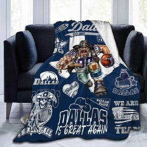 Football City Classic Throw Blanket, Football Team Fan Gifts, Soft Fleece Flannel Throw Blanket 60"X 50" Style3