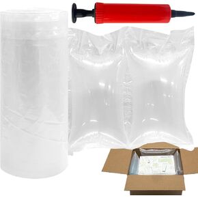 Air Pillows for Shipping, 25m/210 Count Packing Cushion Film with Pump Inflatable Air Packing Bags for Packaging Moving Box Filler Purse Shape Alternative to Packaging Peanuts, 4.73" * 7.88"
