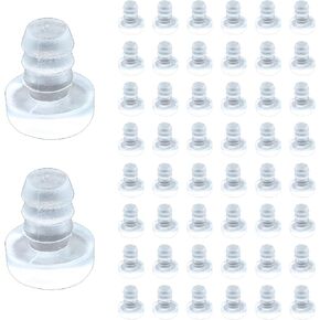 50PCS 11x9mm Translucent Rubber with Rod Glass Table Top Bumper Glass Table Buffer for Cabinet Door and Patio Furniture