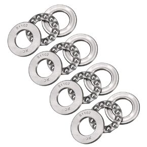 4pcs 51102 Thrust Ball Bearing - [15mm x 28mm x 9mm] Chrome Steel Miniature Thrust Bearing with Washer for Machine Tool Use