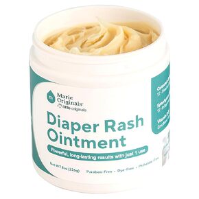 Marie Originals Diaper Rash Ointment - baby diaper rash ointment for new born baby - Soothes and Moisturizes Dry Cracked Skin - Diaper rash ointment for baby w/Calendula, Comfrey and Vitamin E - 8 oz