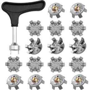 16 حزمة من مسامير الجولف، مسامير أحذية الجولف، استبدال مسامير أحذية الجولف، مسامير الجولف لأي حذاء، استبدال مرابط الجولف، استبدال مسامير الجولف، مسامير ناعمة، أداة مسامير الجولف in Kuwait