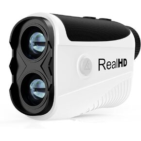 Real HD Golf Rangefinder with Slope, 1,200 Yards Range Finder Golf, 7X Magnification with Magnet, Flag Lock Vibration, Rechargeable Laser Rangefinder for Hunting