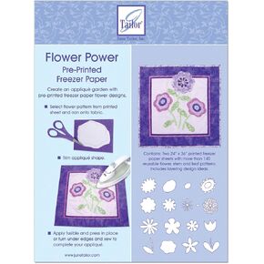 June Tailor Flower Power Pre-Printed Freezer Paper