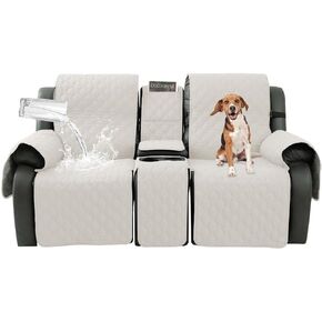 Portable Oversized Sofa Bed Cover, Waterproof Sofa Cover, with Split Sofa Covers with Elastic Bands for Each seat, Suitable for Dogs and Pets (Oversized 2 Seats, Chocolate Color)