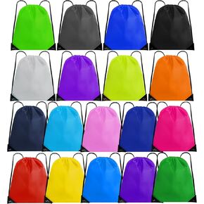 54 Pack Drawstring Backpacks Drawstring Bag Cinch Bag String Bag Gym Bag Bulk Sackpack Sports Draw String Bags Pack 18 Color