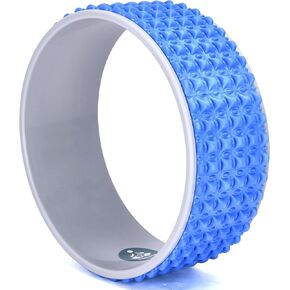 Yoga Wheel - 13 x 5.1 inch - Ideal for Yoga Exercise and Practice - Hand Washable Stretcher - Yoga Roller - Durable - Deep Tissue Massage, Spinal Alignment - Back Popper Wheel - Blue