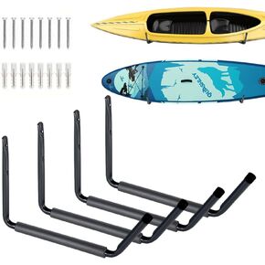 Kayak Storage Rack Wall Mount, Kayak Rack, Heavy Duty Garage Storage Hooks for 2 Kayaks Suitable for Indoor, Outdoor, Kayak Storage Racks