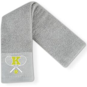 Embroidered Tennis Towel, Funny Tennis Gifts for Men, Women, Tennis Lovers, Tennis Player on Birthday, Christmas, Retirement, Soft and Absorbent Towel, Gray