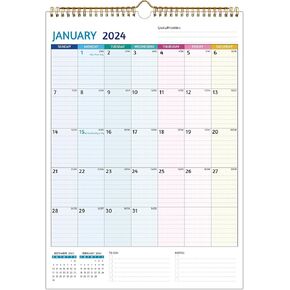 Wall Calendar 2024-2025 – Calendar 2024-2025 Wall, 18 Monthly Calendar, Jul 2024 - Dec 2025, 12 x 17 In, 2024 Calendar with Large Blocks, Thick Paper, Holidays, To-do ＆ Notes, Great for Organizing