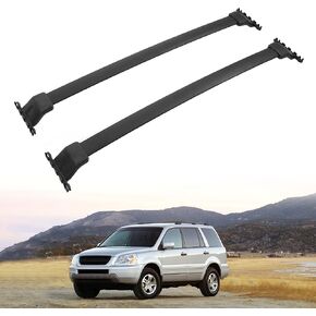 AUXMART 2 Pcs Roof Rack Cross Bars Crossbars Compatible for Honda CR-V 2002 2003 2004 2005 2006, OE Style Aluminum Rooftop Rail Bars Luggage Rack Cargo Carrier (Black)