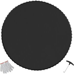 VEVOR Replacement Trampoline Mat, Jumping Mat Fits 13ft Frame, Universal Jumping Mat for 13ft Round Trampoline, Reinforce UV-Resistant Mat with Spring Tool & Durable V-Rings, Fit 7" Spring Length