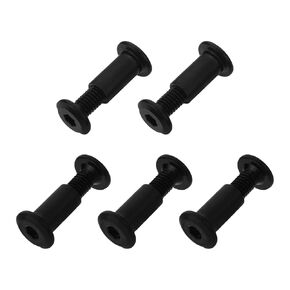 Yinpecly 10Pcs Screw Post Fit for 5/16"(8mm) Hole Dia, Male M6x12mm Belt Buckle Binding Bolts for Scrapbook Photo Albums Binding and Leather Saddles Purses Belt Repair, Carbon Steel Black Tone