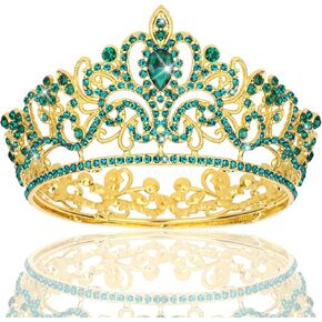 Wecoe Small Crown Tiara for Flower Bouquets Accessories Mini Crown Birthday Crown Cake Decorations Wedding Hair Accessories Ornaments Gifts