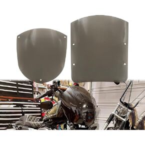 Motorcycle Windshield Quarter Fairing Replacement Kit Windscreen Replacement Set Fit for Harley Sportster XL Dyna (Color:Clear)