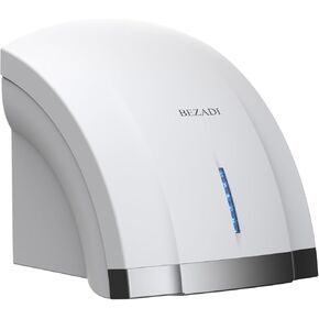 1800W High-Speed Hand Dryer, Automatic Hot & Cold Airflow, Wall Mounted, Compact Commercial Hand Dryer for Home, Industry, Bathroom - 110V, White, ABS
